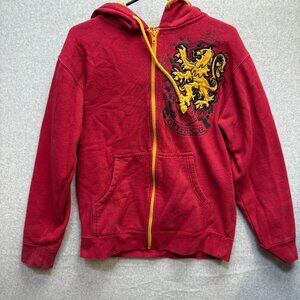 Wizarding World of Harry Potter Gryffindor Red Zip Up Hoodie Size Small Official